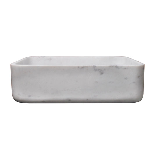 Maxton Rectangle Sink 18" Rectangle Moon White Marble with Honed Finish
