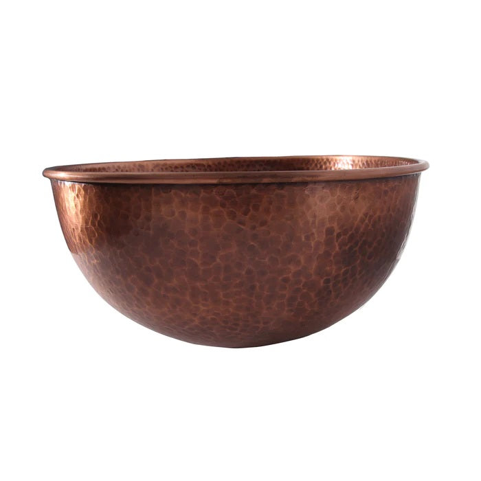 Haverhill Copper 17" x 12" Oval Vessel Sink with Hammered Finish