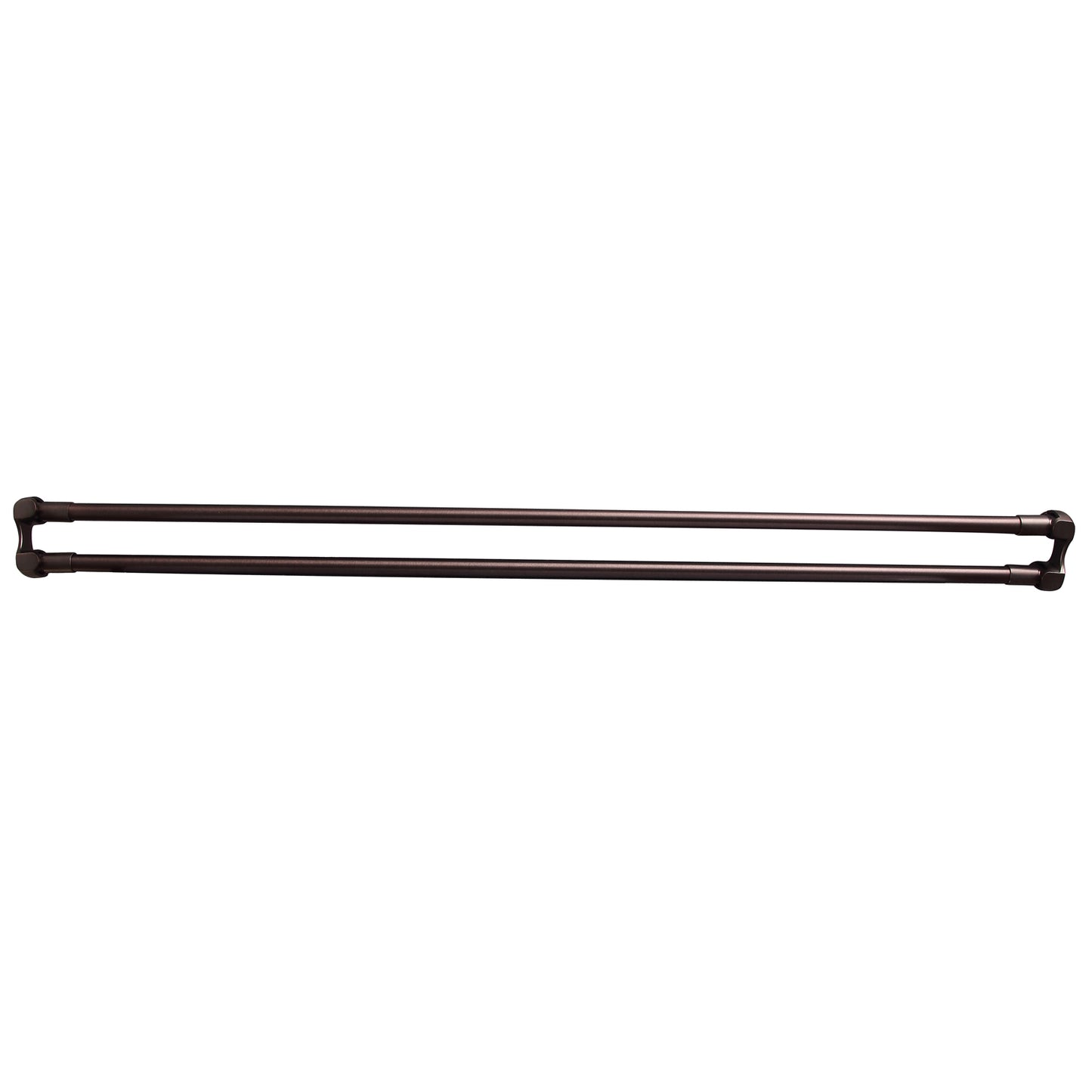 36" Straight Double Shower Curtain Rod w/ Flanges in Oil Rubbed Bronze