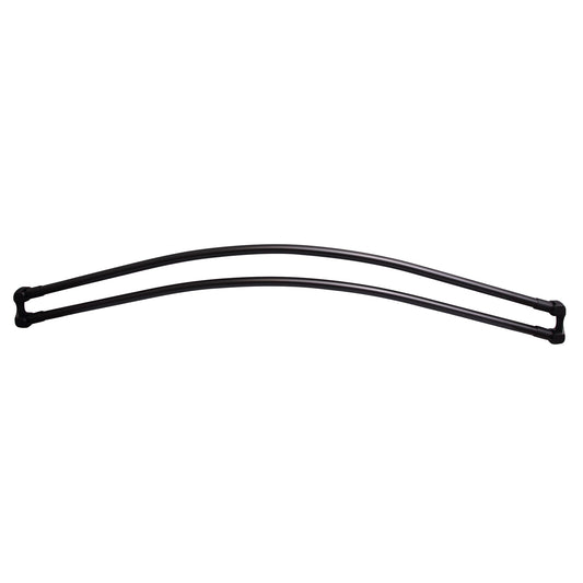 36" Double Curved Shower Rod in Rod in Black