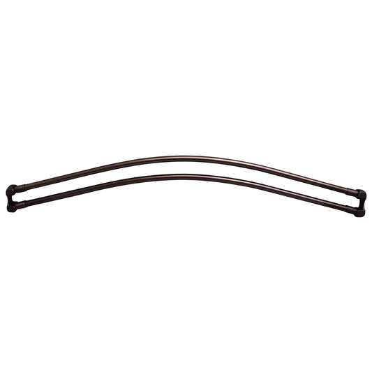 48" Double Curved Shower Curtain Rod in Oil Rubbed Bronze