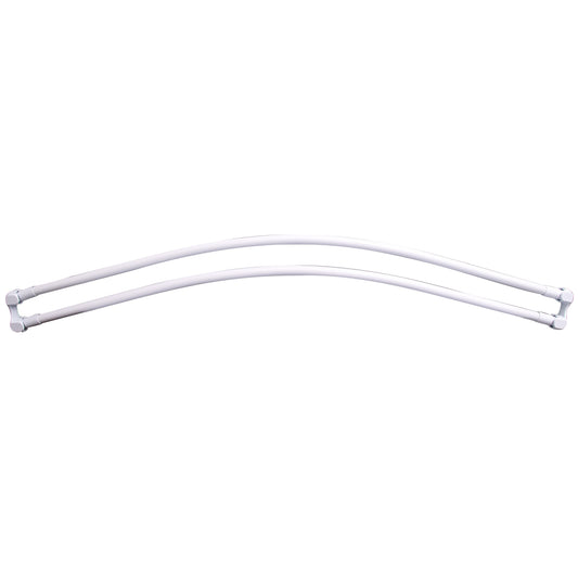 66" Double Curved Shower Curtain Rod in White