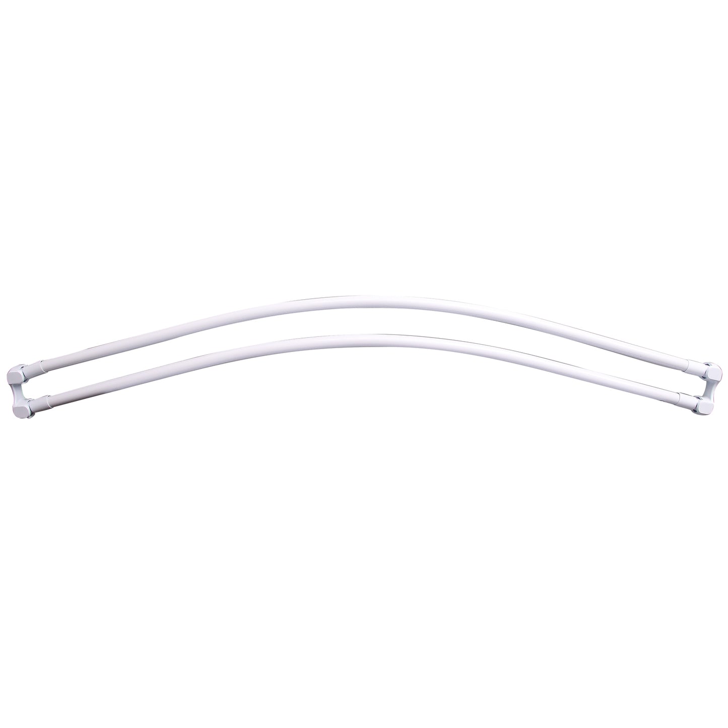72" Double Curved Shower Curtain Rod in White