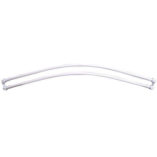 72" Double Curved Shower Curtain Rod in White