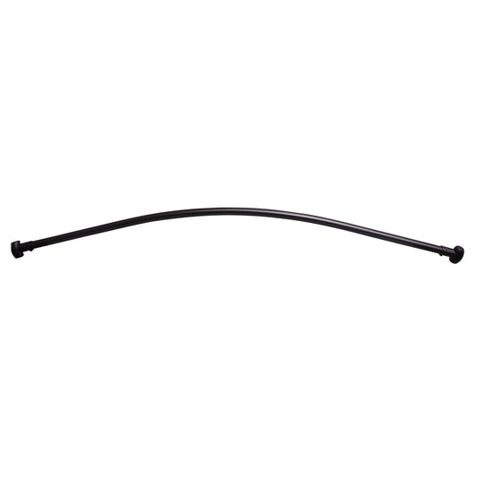 Curved 36" Shower Rod w/Flange in Black