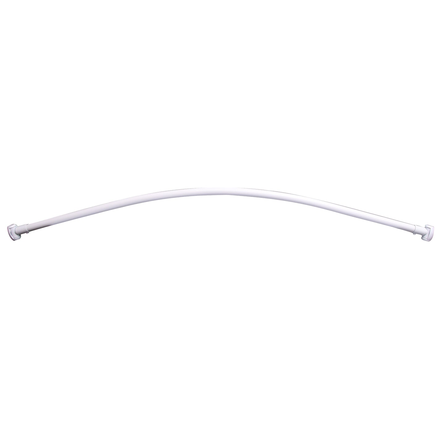 Curved 60" Shower Rod w/Flange in White