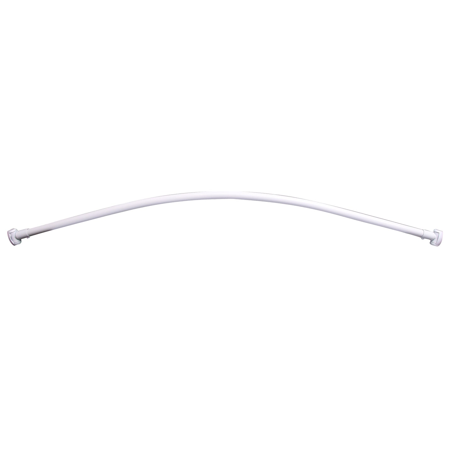 Curved 36" Shower Rod w/Flange in White