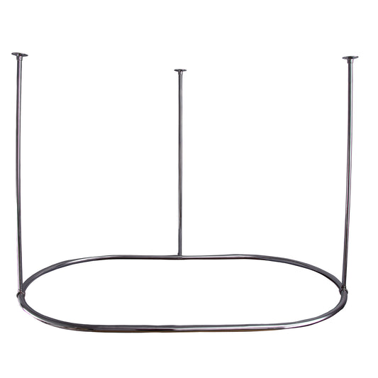 72" x 36" Oval Shower Curtain Ring in Chrome