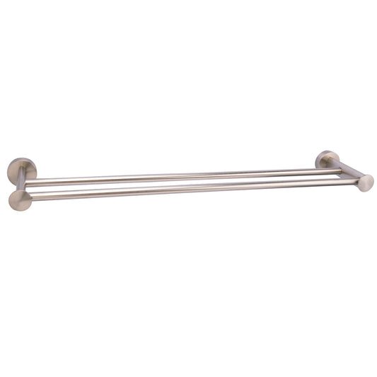 Plumer Double Towel Bar 18" Brushed Nickel