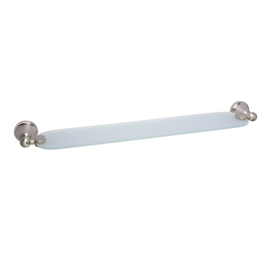 Gleason 25" Glass Shelf with Brushed Nickel Hardware