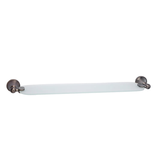 Gleason 25" Glass Shelf with Oil Rubbed Bronze Hardware