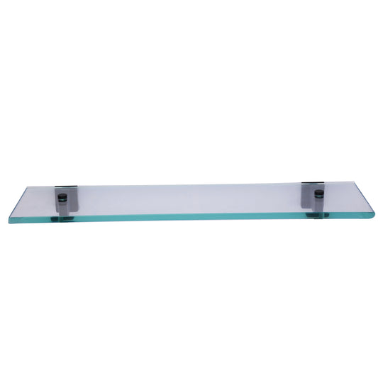 Nayland 20" Glass Shelf with Matt Black Hardware