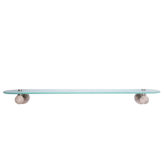 Plumer 24" Glass Shelf with Brushed Nickel Hardware