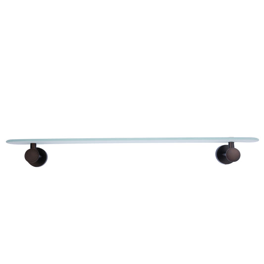 Plumer 24" Glass Shelf with Oil Rubbed Bronze Hardware