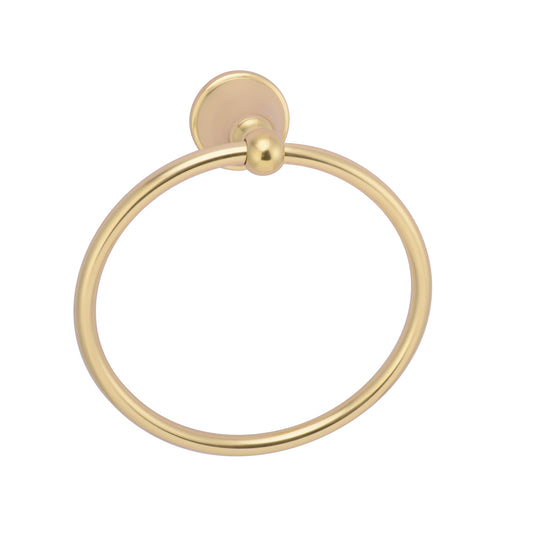 Gleason Towel Ring in Antique Brass