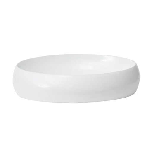 Cloud 23" Abstract Vessel Sink with Waste Cover in Gloss White