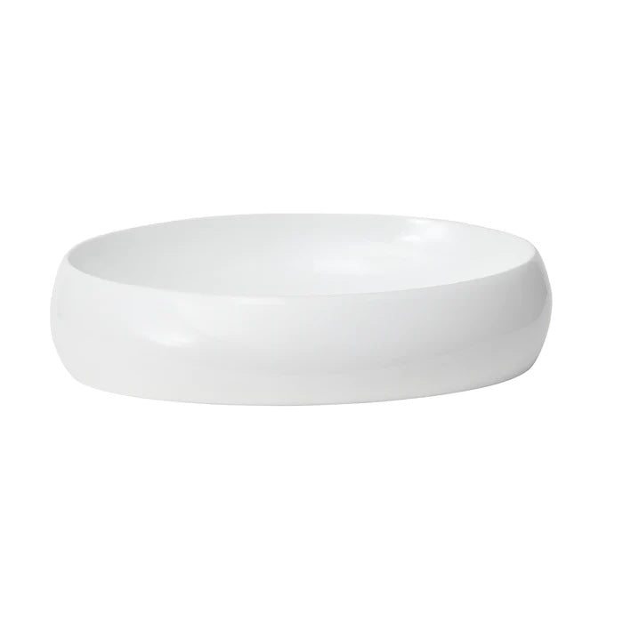 Cloud 23" Abstract Vessel Sink with Waste Cover in Matte White