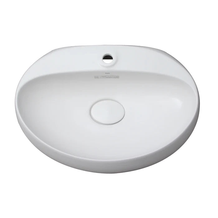 Cloud 21-5/8" Wall Hung Oval Sink in Matte White with 1 Faucet Hole & Drain Cover