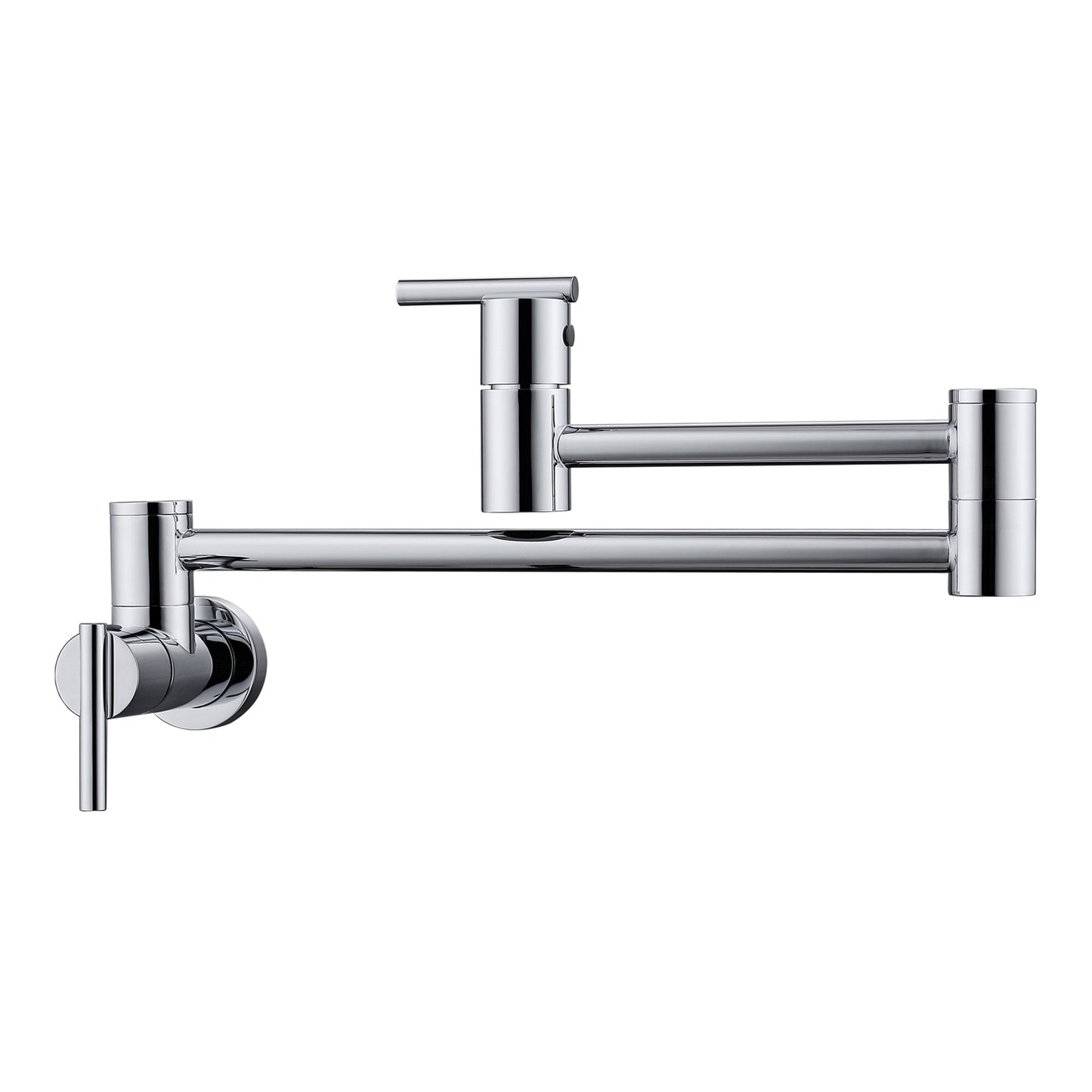 Dori Dual Handle Wall Mount Pot Filler, Polished Chrome