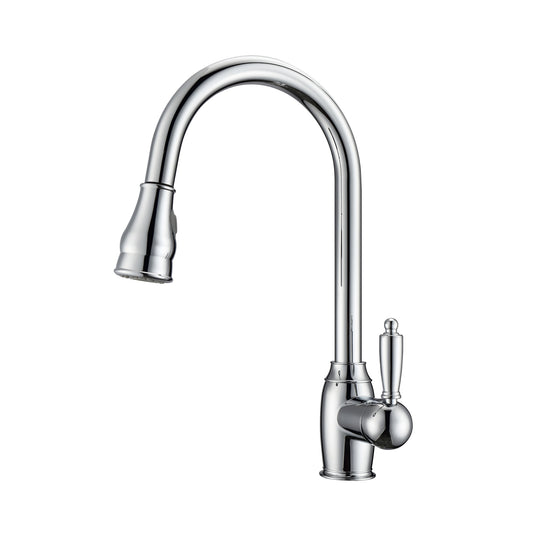 Bay 2 Kitchen Faucet, Pull-Out Sprayer, Single Lever Handle, Chrome