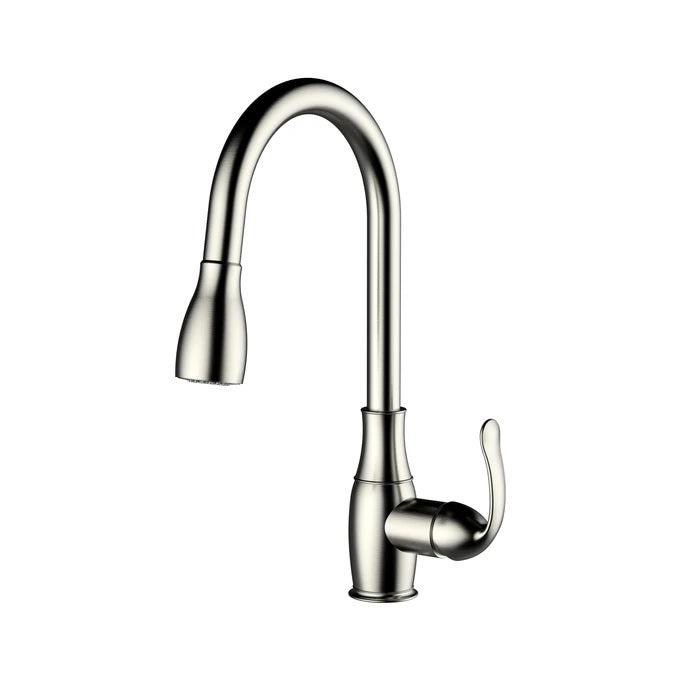 Cullen Kitchen Faucet Pull-Out Sprayer Lever Handles Brushed Nickel