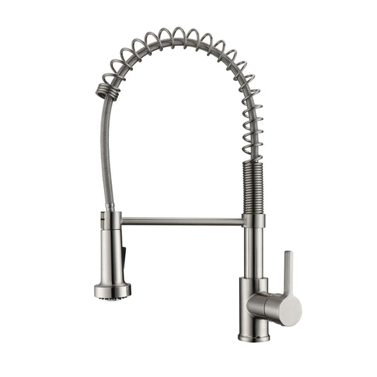 Niall 1 Kitchen Faucet, Spring, Pull-out Sprayer, Lever Handle, Brushed Nickel