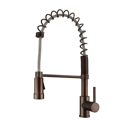 Nueva 1 Kitchen Faucet, Spring, Pull-out Sprayer, Lever Handle, Oil Rubbed Bronze