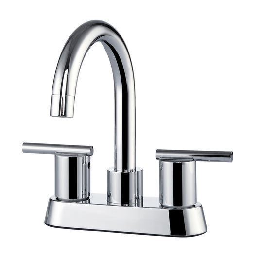 Conley Centerset Chrome Bathroom Faucet - Metal Lever Handles