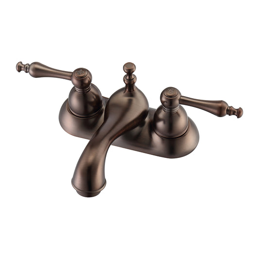 Donata Centerset Oil Rubbed Bronze Bathroom Faucet - Metal Lever Handles