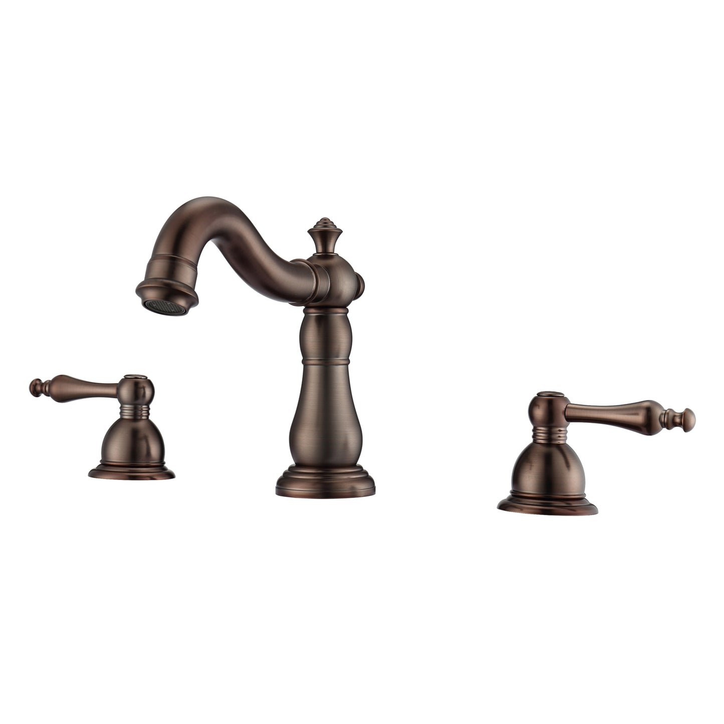 Aldora 8" Widespread Oil Rubbed Bronze Bathroom Faucet with Metal Lever Handles
