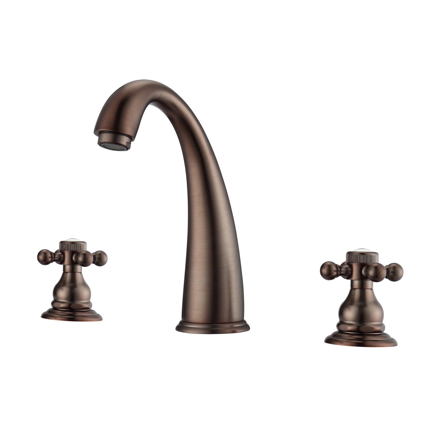 Maddox 8" Widespread Oil Rubbed Bronze Bathroom Faucet with Button Cross Handles