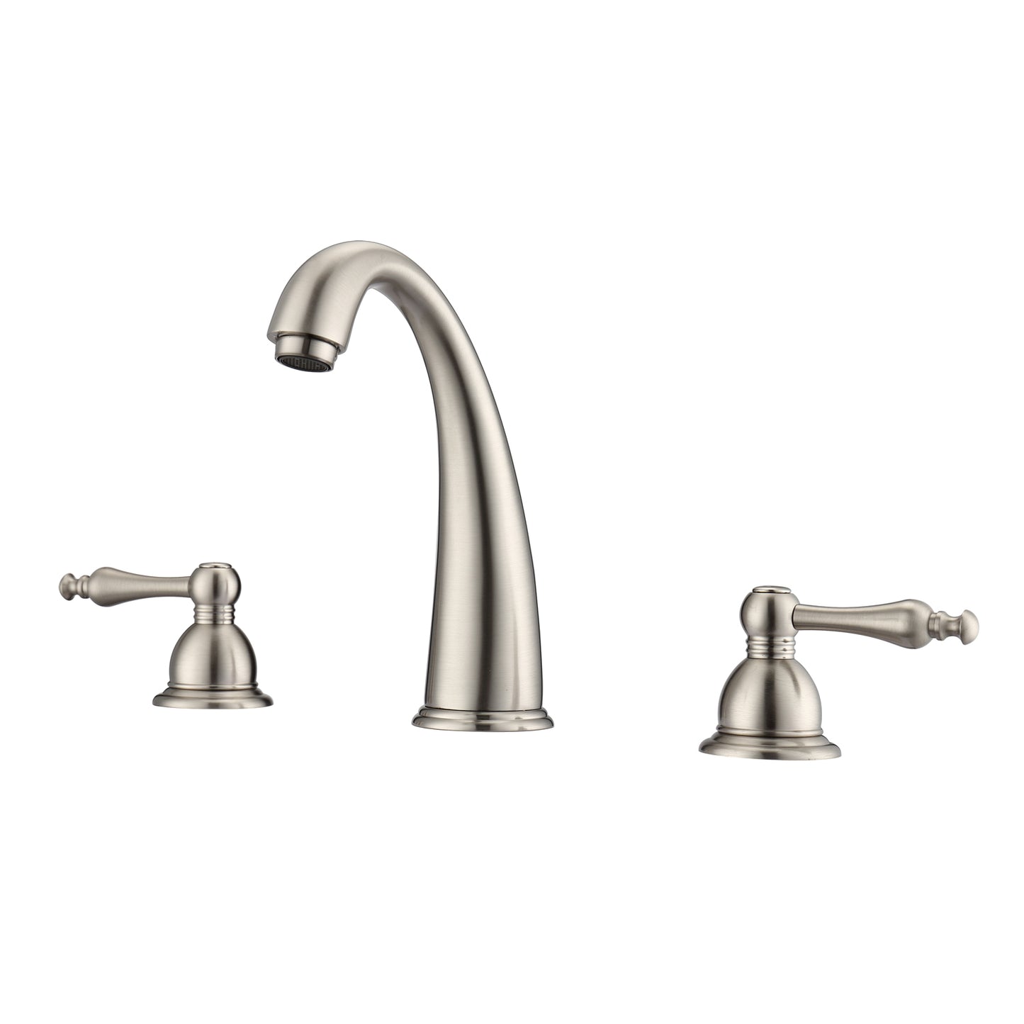 Maddox 8" Widespread Brushed Nickel Bathroom Faucet with Metal Lever Handles