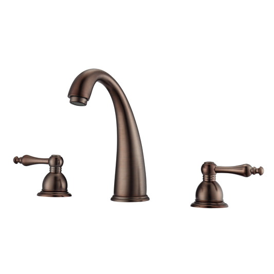 Maddox 8" Widespread Oil Rubbed Bronze Bathroom Faucet with Metal Lever Handles