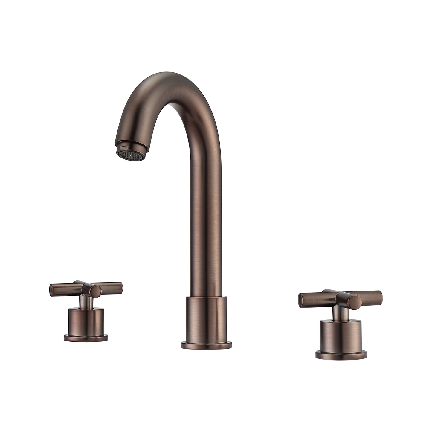 Conley 8" Widespread Oil Rubbed Bronze Bathroom Faucet with Metal Cross Handles