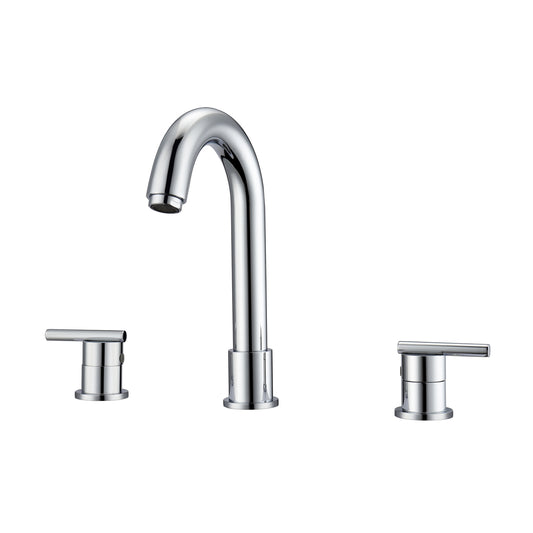 Conley 8" Widespread Chrome Bathroom Faucet with Metal Lever Handles