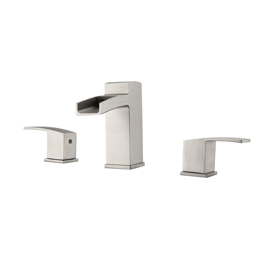 Winthrop 8" Widespread Brushed Nickel Bathroom Faucet with Lever Handles