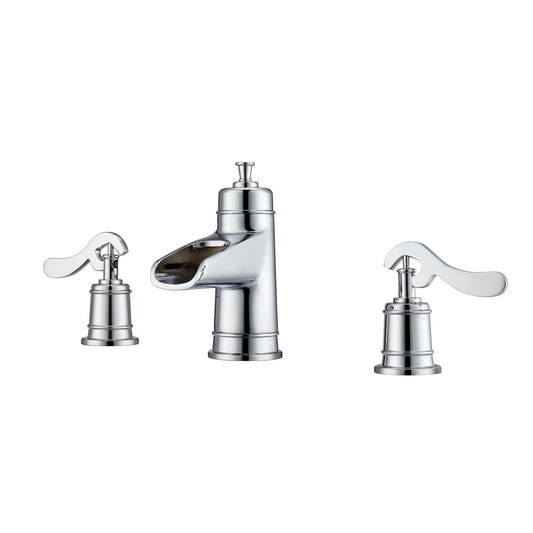 Batson 8" Widespread Chrome Bathroom Faucet with Lever Handles
