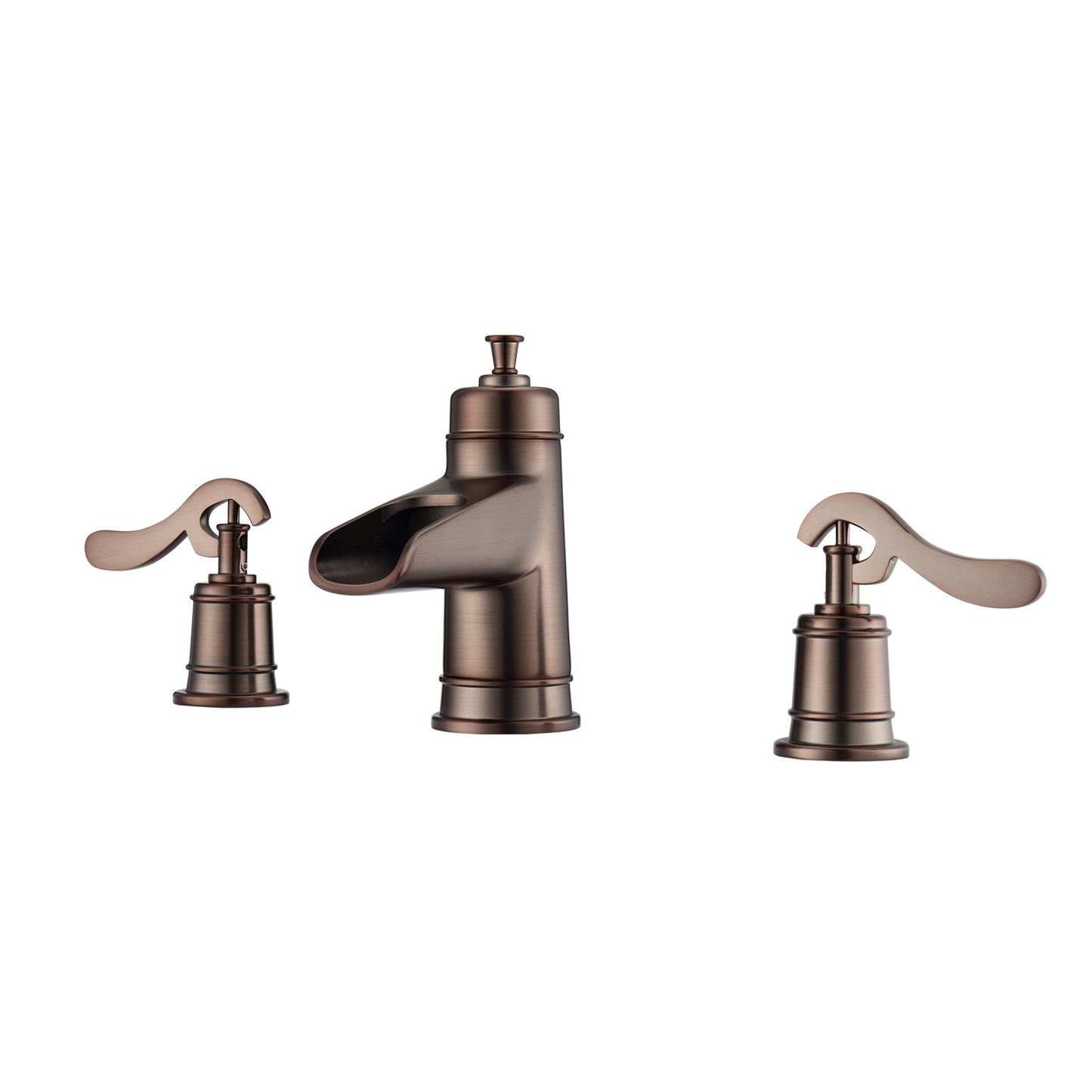 Batson 8" Widespread Oil Rubbed Bronze Bathroom Faucet with Lever Handles