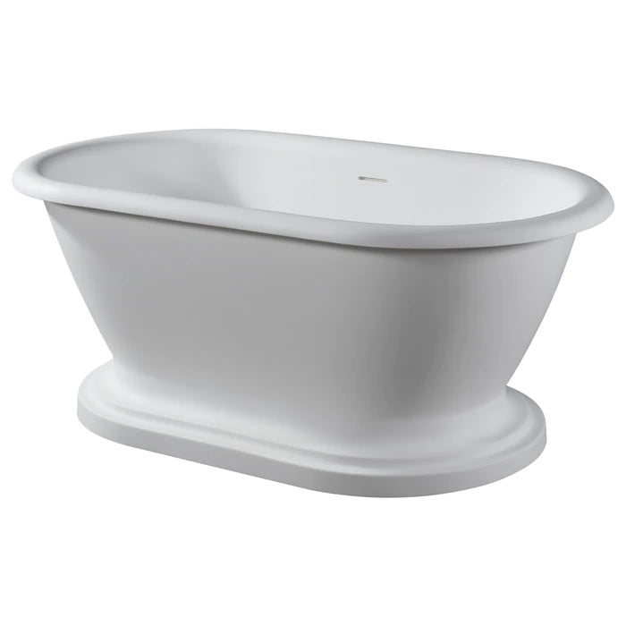 Wingate 59" Resin Freestanding Tub with Integrated Base Gloss White