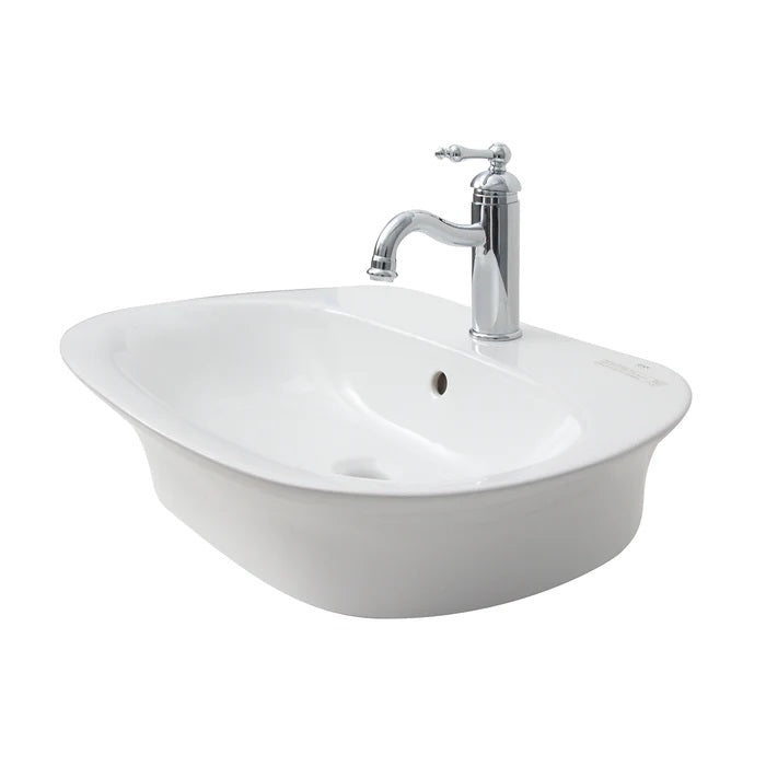 Sensation 19 3/4" x 18" Wall Hung Sink in White for 1 Hole Faucet
