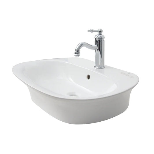 Sensation 21 5/8" x 18" Wall Hung Sink in White for 1 Hole Faucet