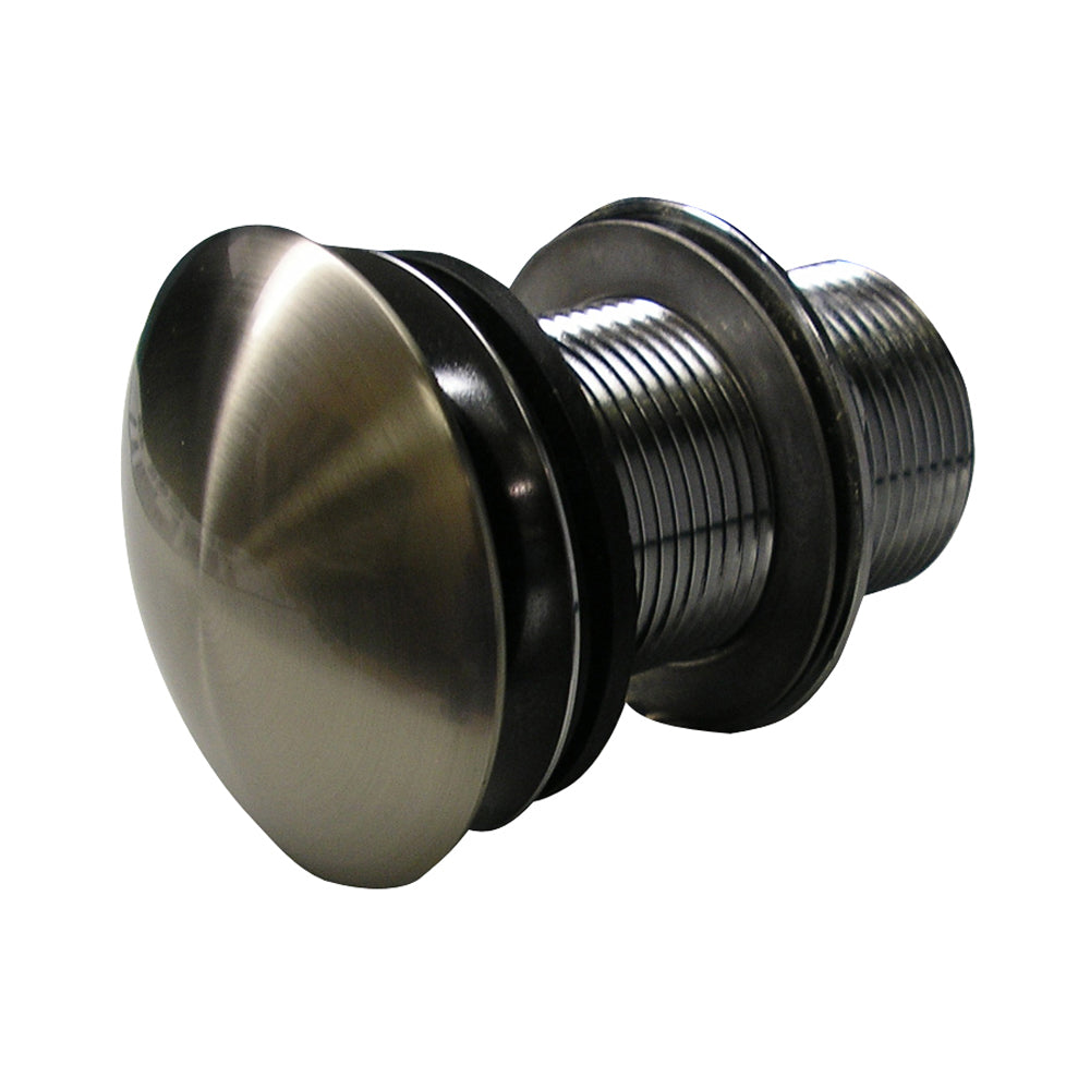 Umbrella Drain with Push Button Pop-Up Brushed Nickel