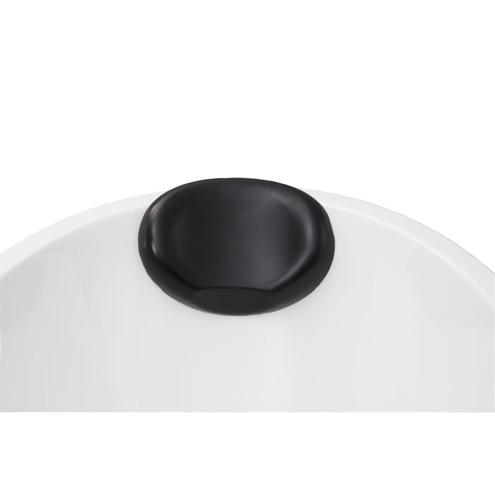 Neck Gel 10" Oval Bath Pillow Black